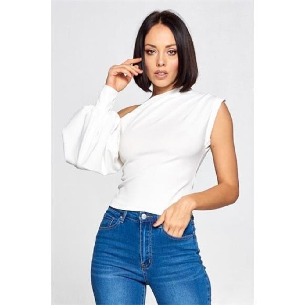 Ladies One Shoulder Top - Picture 2 of 6